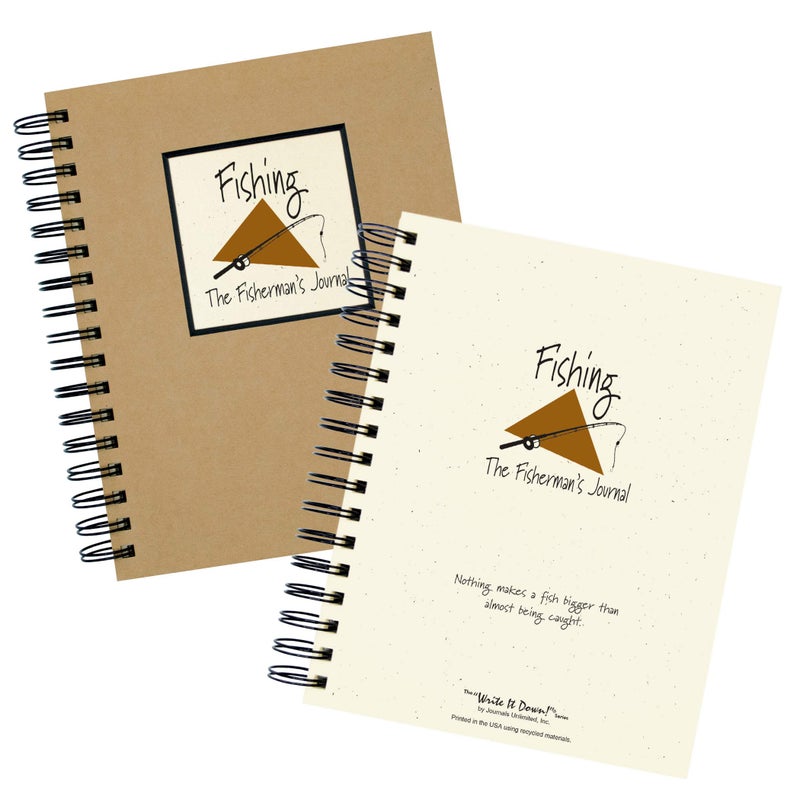 Write it Down series by Journals Unlimited, Guided Journal, Fishing, Fisherman's Journal, Full-size 7.5"x 9", Kraft Hard Cover, Made in USA - Image 2